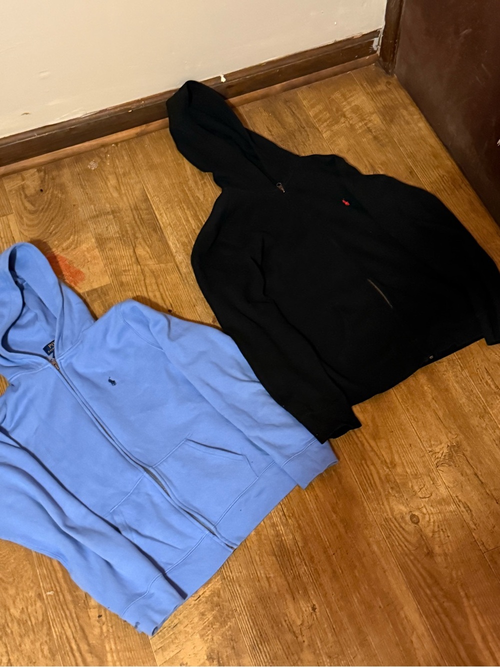 Polo by Ralph Lauren Black & Light Blue Zip Hoodies